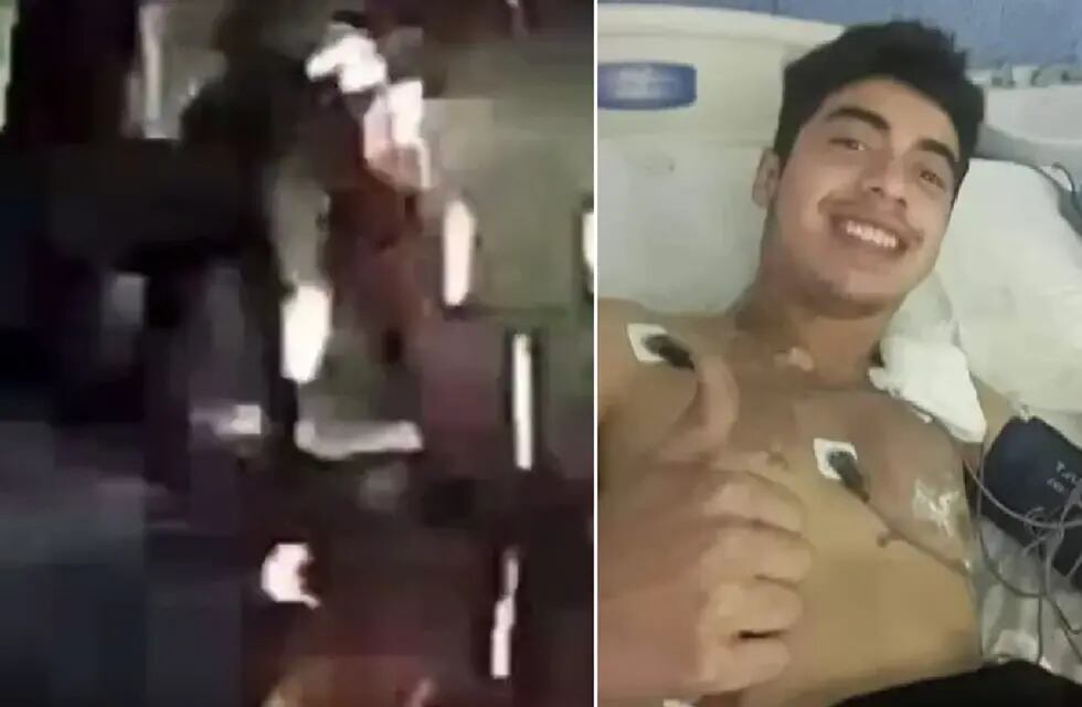 Video de Gabriel Berón, el joven alcanzado por un rayo en San Luis (Gentileza)