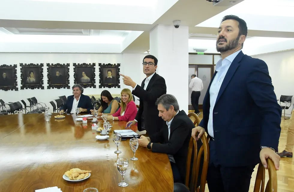 Ramón, Uceda, Fernández Sagasti, Zamarbide, Félix y Petri. En la foto faltan 7 de los legisladores nacionales.