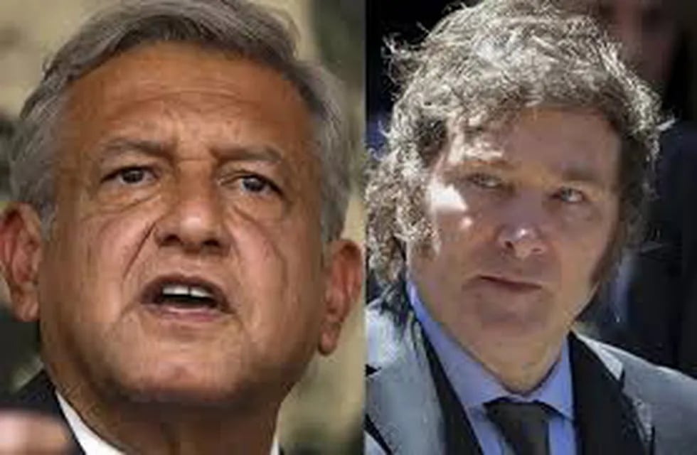 López Obrador y Milei, presidentes de México y Argentina.