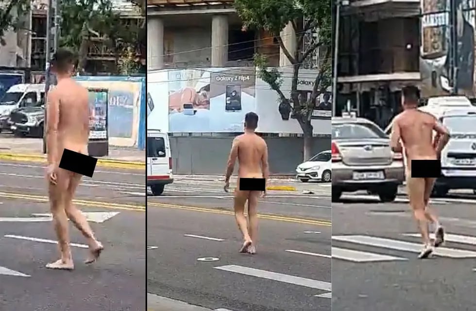 Un hombre salió a correr desnudo por pleno centro de Buenos Aires, provocó un caos de tránsito y fue detenido.