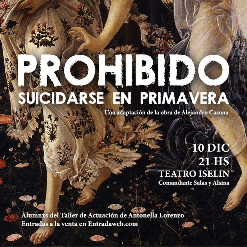 PROHIBIDO SUICIDARSE EN PRIMAVERA.