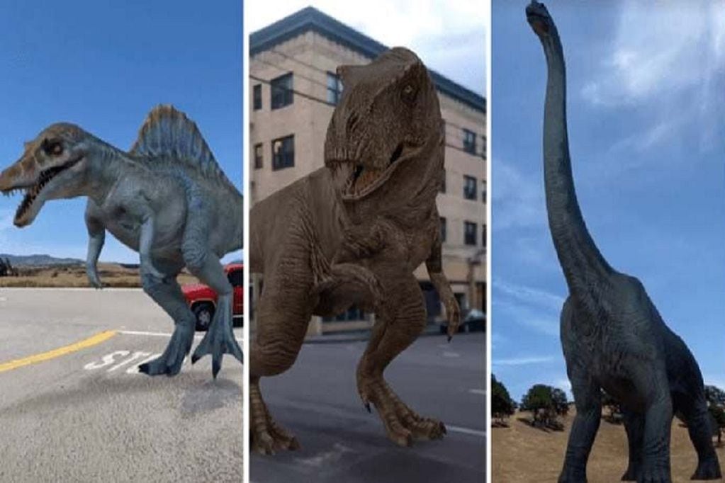 Dinosaurios 3D en Google con realidad aumentada (Web)