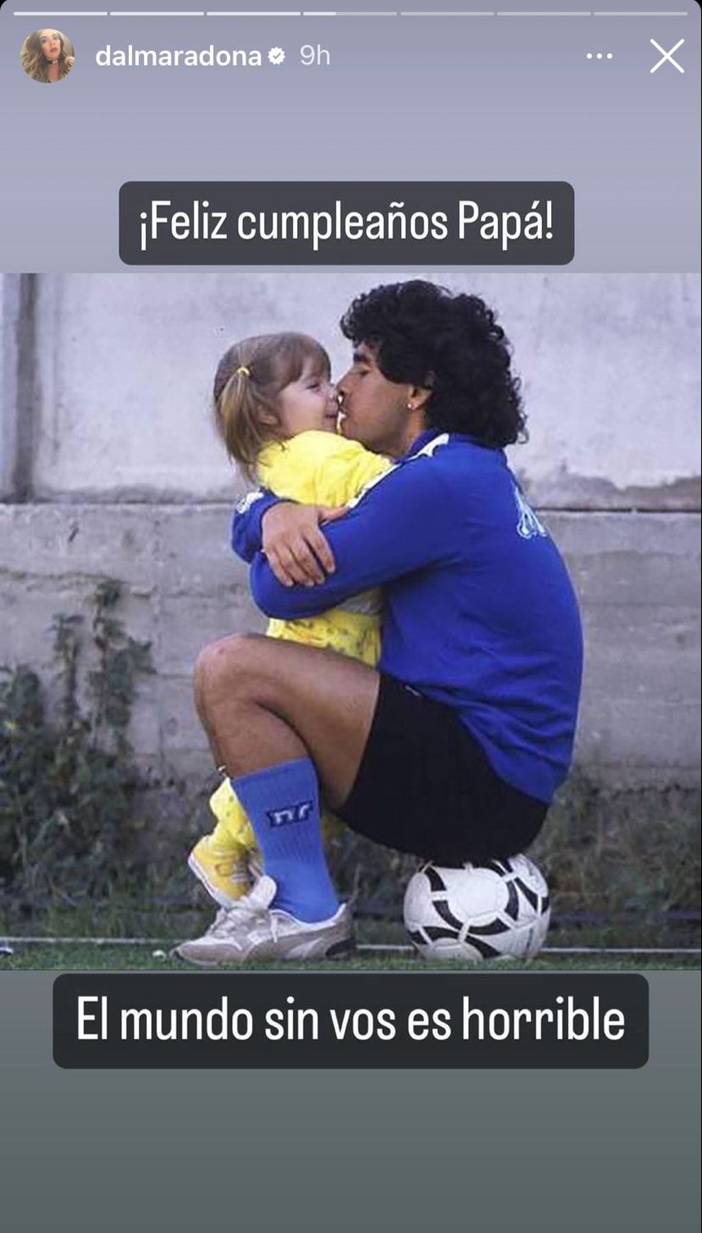 El posteo de Dalma Maradona. 