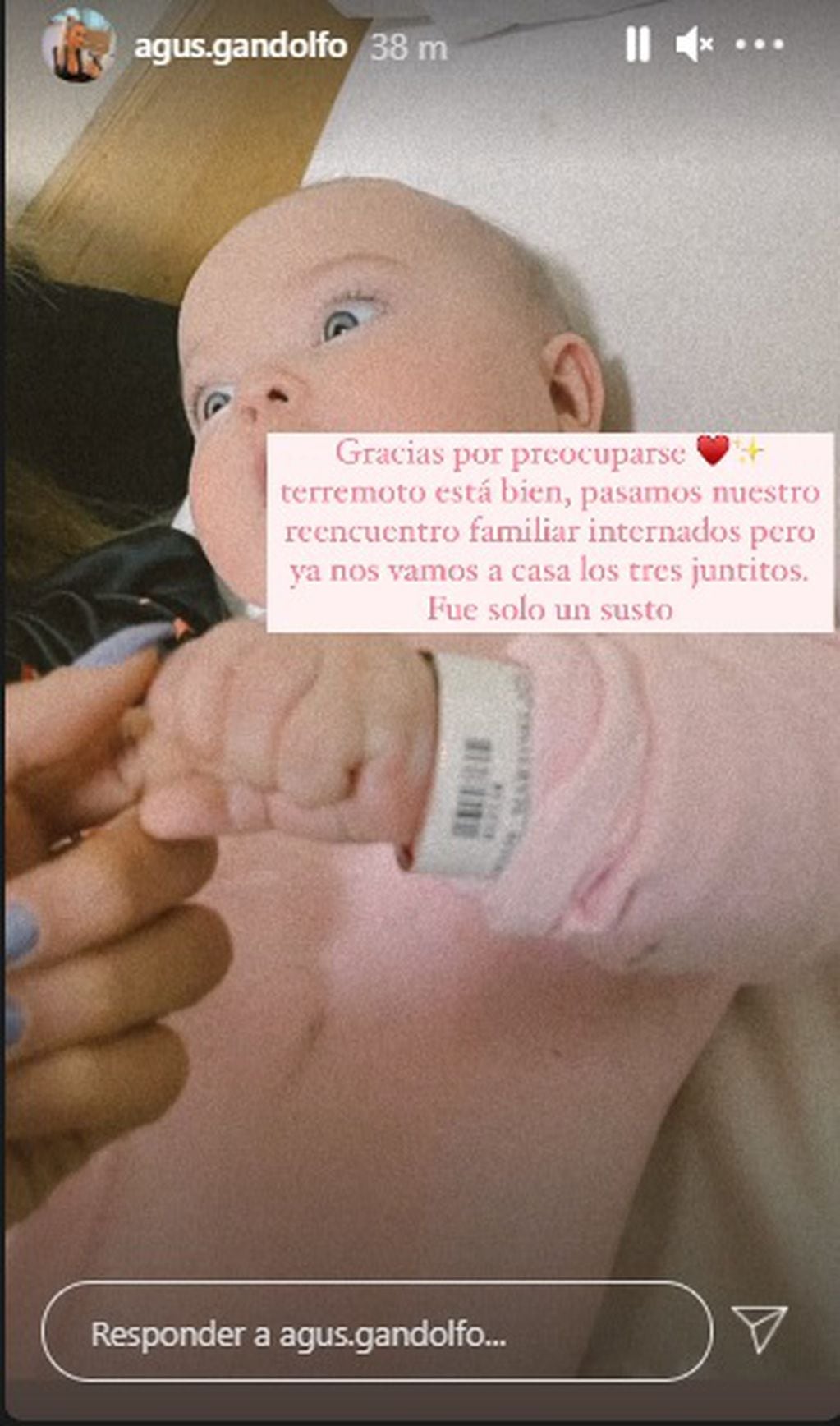 Agustina Gandolfo y Lautaro Martínez debieron internar a su hija tras un accidente en Mendoza. - 
