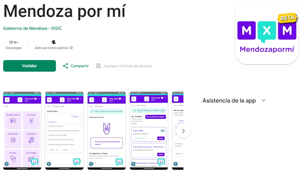 Cómo funciona “Mendoza Por Mí”, la app para hacer trámites digitales y que ya tiene 80.000 usuarios. Foto: Captura Web.