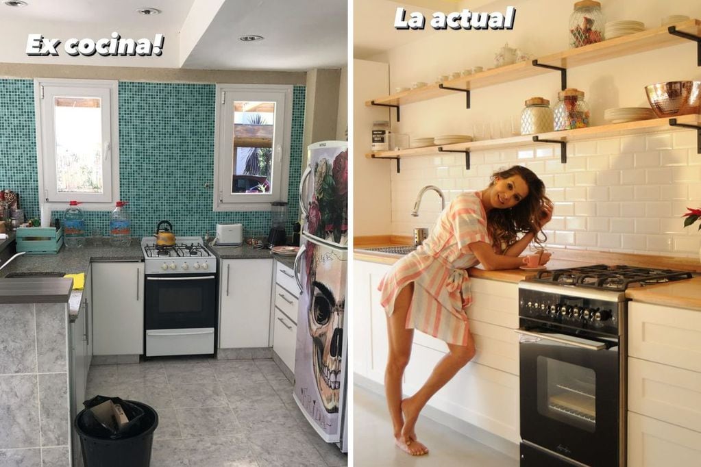 El antes y el después de la casa que Noelia Marzol compró y refaccionó por completo.