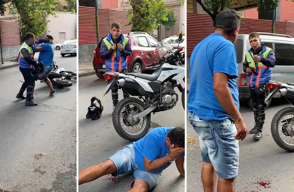 El video del inspector tucumano golpeando a un taxista se volvió viral en redes. / Foto: Contexto Tucumán