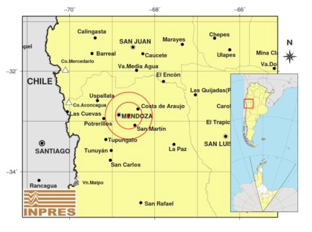 Un sismo de magnitud 4.1 se sintió con fuerza en Mendoza.