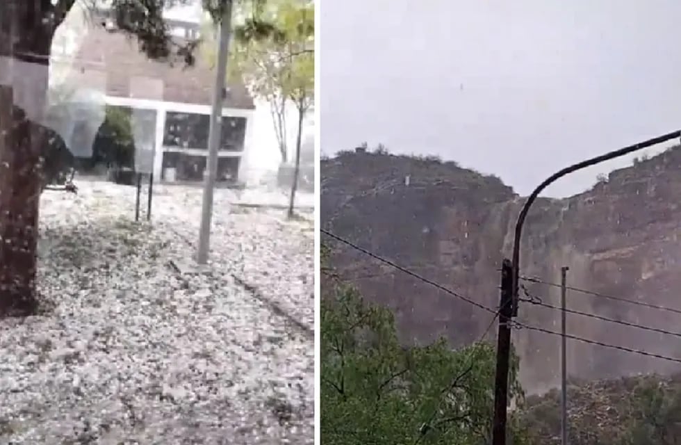 Consecuencias de la tormenta de granizo en San Rafael (Captura de video)