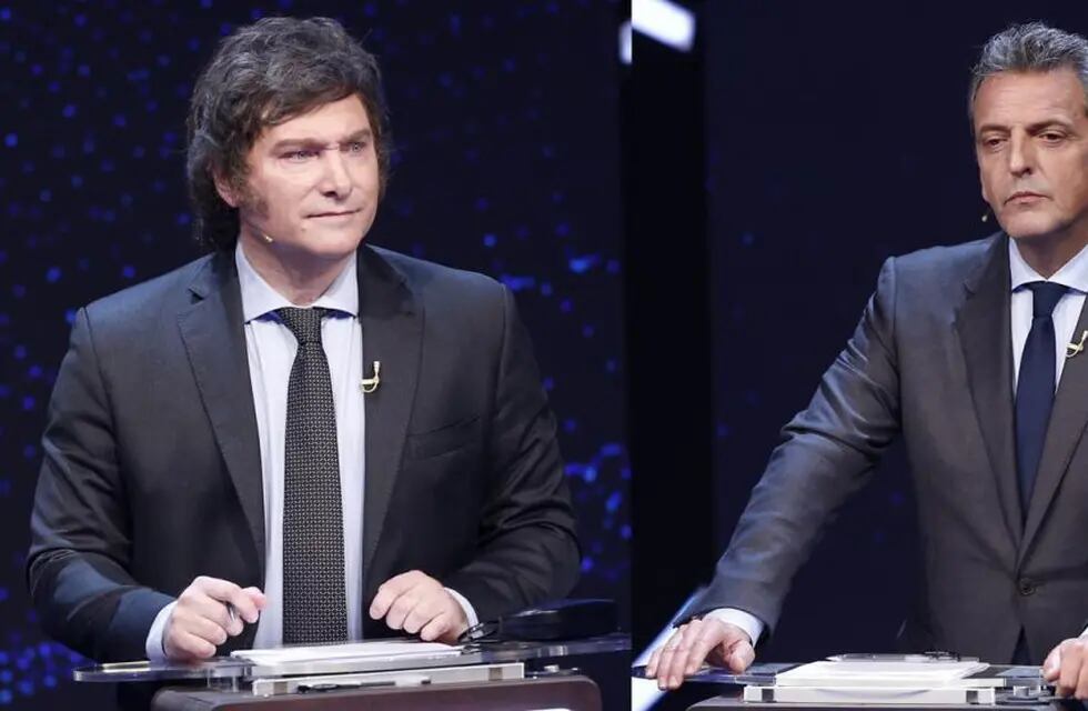 El debate presidencial entre Milei y Massa.