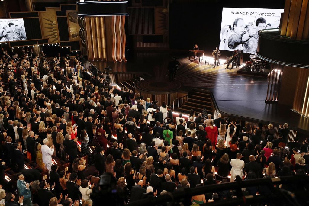 Lady Gaga actúa durante la 95ª ceremonia anual de los Premios de la Academia en el Dolby Theatre de Hollywood, Los Ángeles, California, EE. (Estados Unidos)