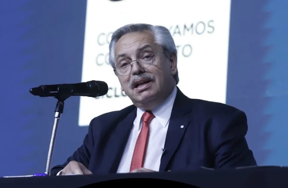 El presidente Alberto Fernández en la convención anual de la Cámara Argentina de la Construcción.