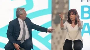 Alberto Fernández y Cristina Fernández de Kirchner, en La Plata, la semana pasada. (La Voz)