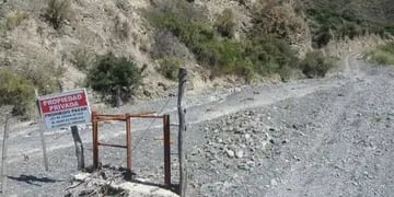 Propiedad privada: El ingreso a la cascada de San Isidro de Las Heras