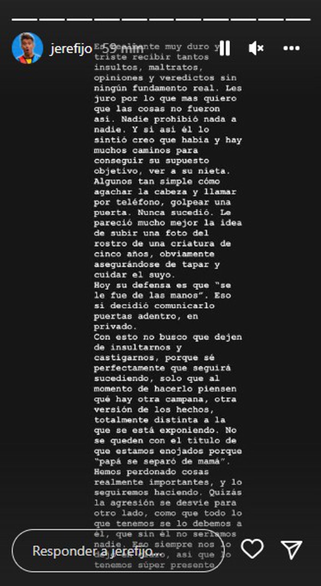 Jere Fijo reveló la cruel frase que le decía su papá Piñón Fijo (Instagram)