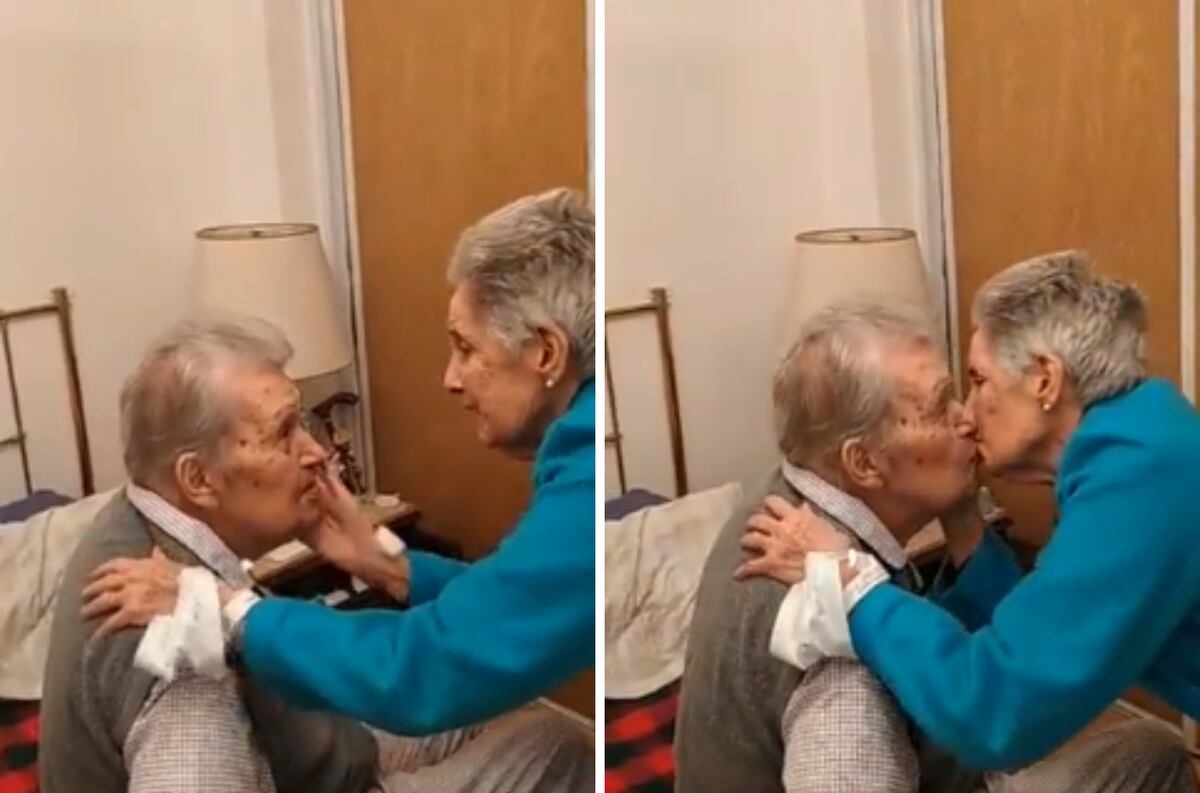 Dos ancianos se reencontraron tras estar varios días separados y la reacción se viralizó.