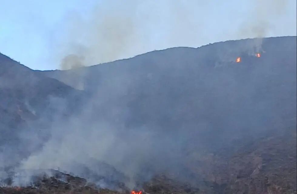 A fines de noviembre se registró el último gran incendio, esta vez fue en el cerro Peral, de El Challao.