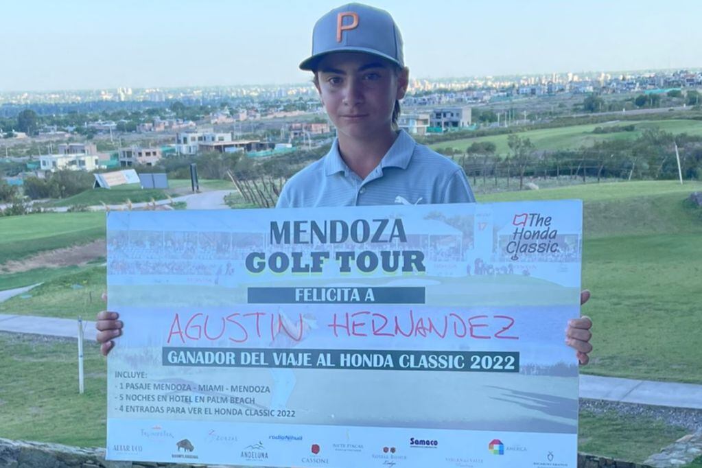 Agustín Hernández, el talento mendocino que dará el salto al torneo de golf internacional. /Gentileza