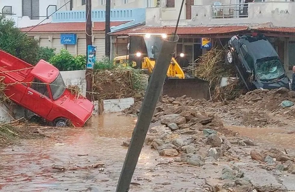 Las inundaciones en la isla griega de Creta son preocupantes.