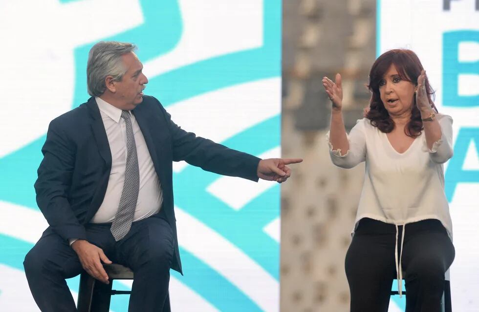El presidente, Alberto Fernández y la vicepresidenta, Cristina Fernández de Kirchner.