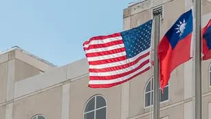 Banderas de EE.UU. y Taiwán