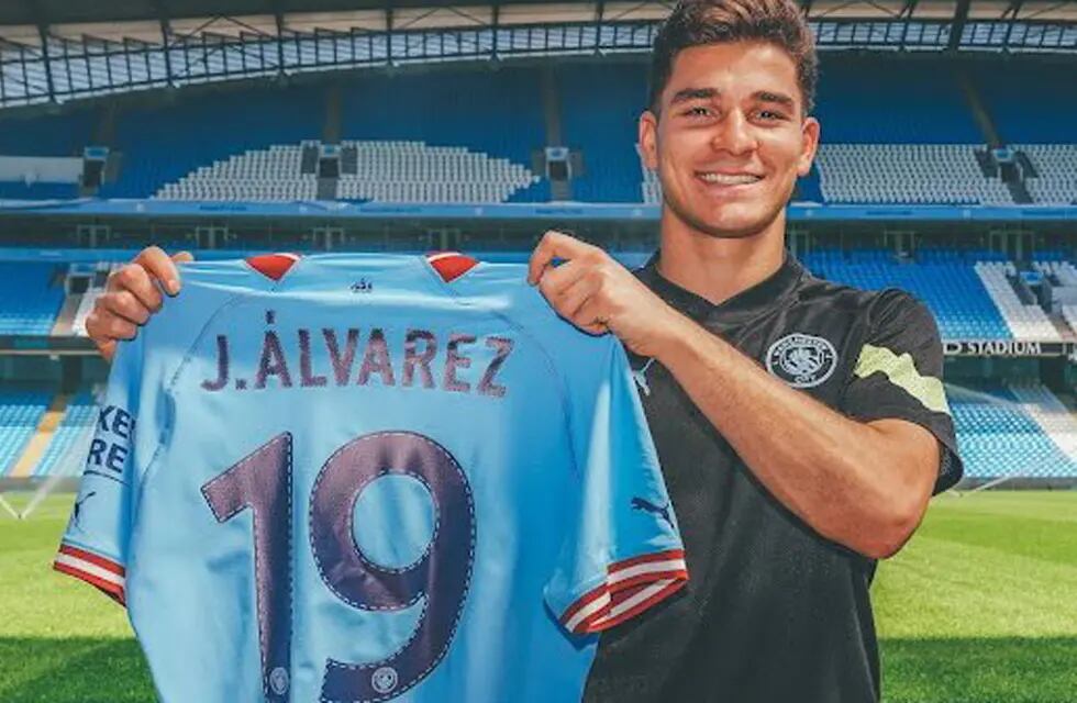 El cordobés Álvarez ya es ídolo en el Manchester City. / Gentileza.
