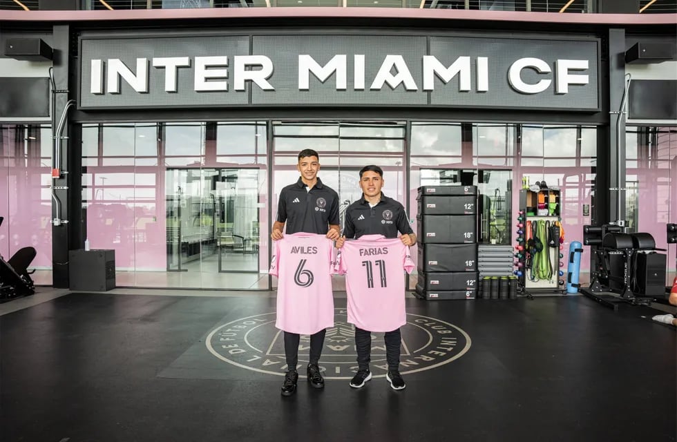 Tomás Avilés y Facundo Farías fueron presentados en el Inter Miami / Prensa Inter Miami.