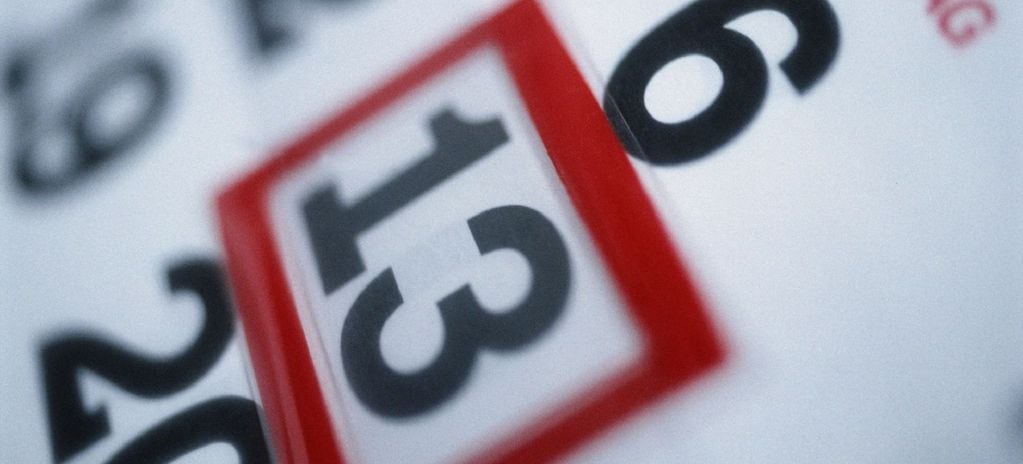 El 13 es considerado número de mala suerte (Imagen ilustrativa).