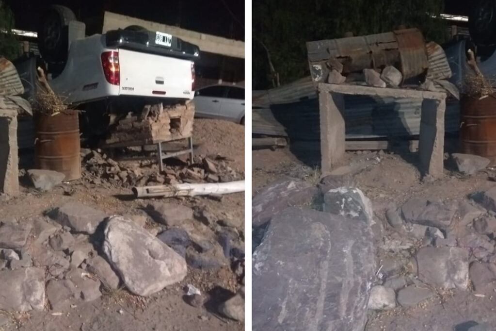 Pudo ser una tragedia: conductor ebrio tiró un poste y casi destroza una casa en Las Heras