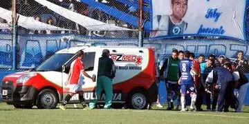 Emanuel Ortega, de San Martín de Burzaco ("C" Metro), sufrió la fractura del occipital con presencia de coágulos de sangre. Mirá el video.