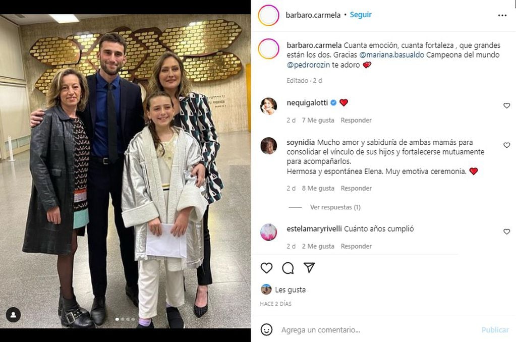 Carmela Bárbaro compartió fotos de los hijos de Gerardo Rozín juntos