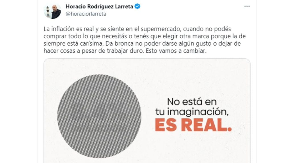 El posteo de Horacio Rodríguez Larreta.