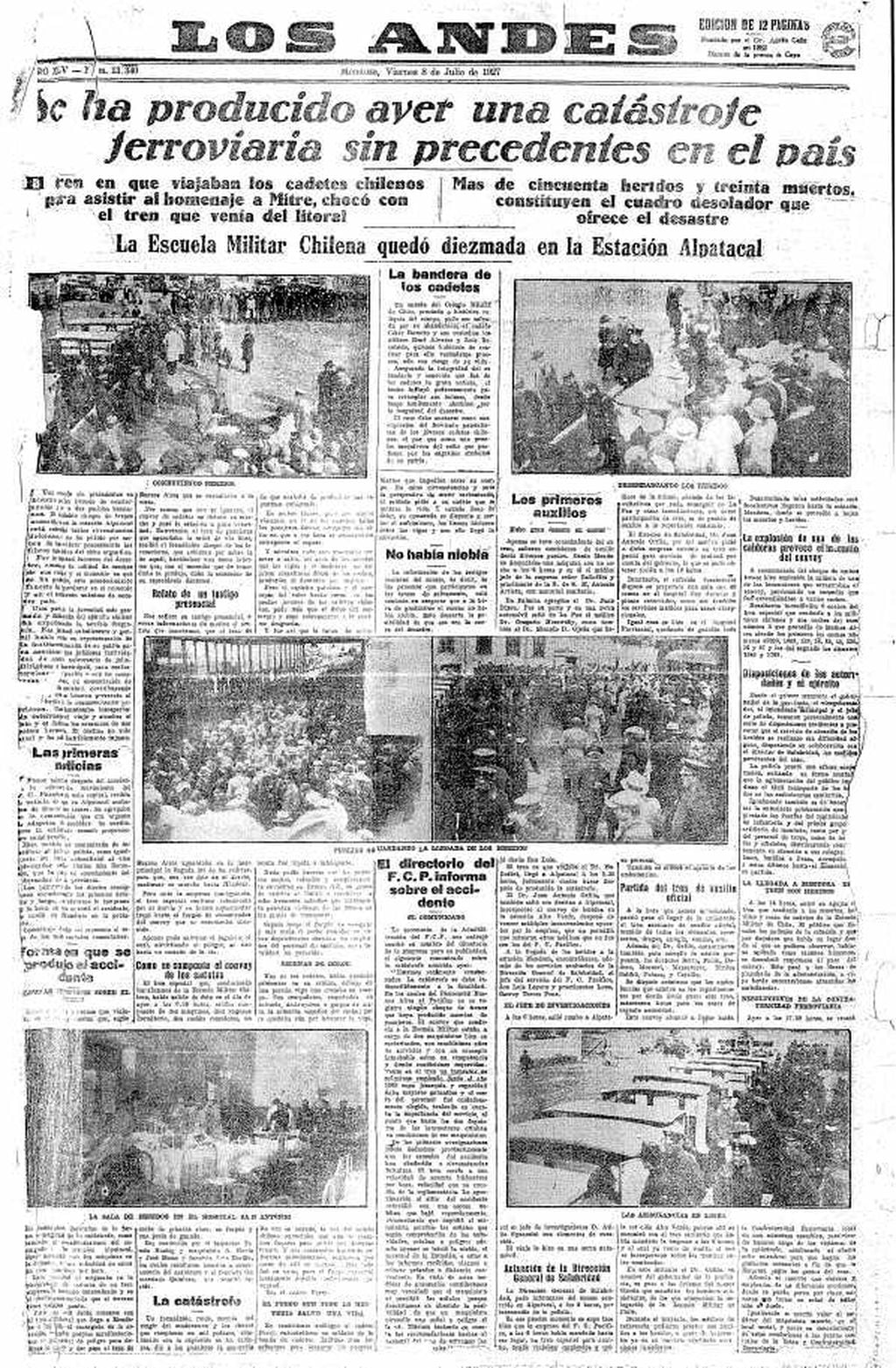 La tragedia de Alpatacal en la tapa de Los Andes en 1927