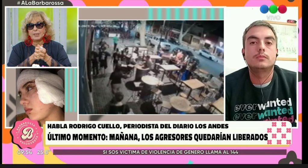 El programa que conduce Georgina Barbarrosa en Telefé cubrió el caso y para esto se contactó con el periodista de Los Andes Rodrigo Cuello.