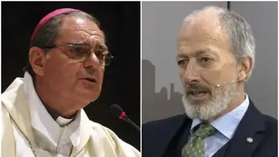 Monseñor Ojea (Conferencia Episcopal) y Jorge Knoblovits (DAIA)