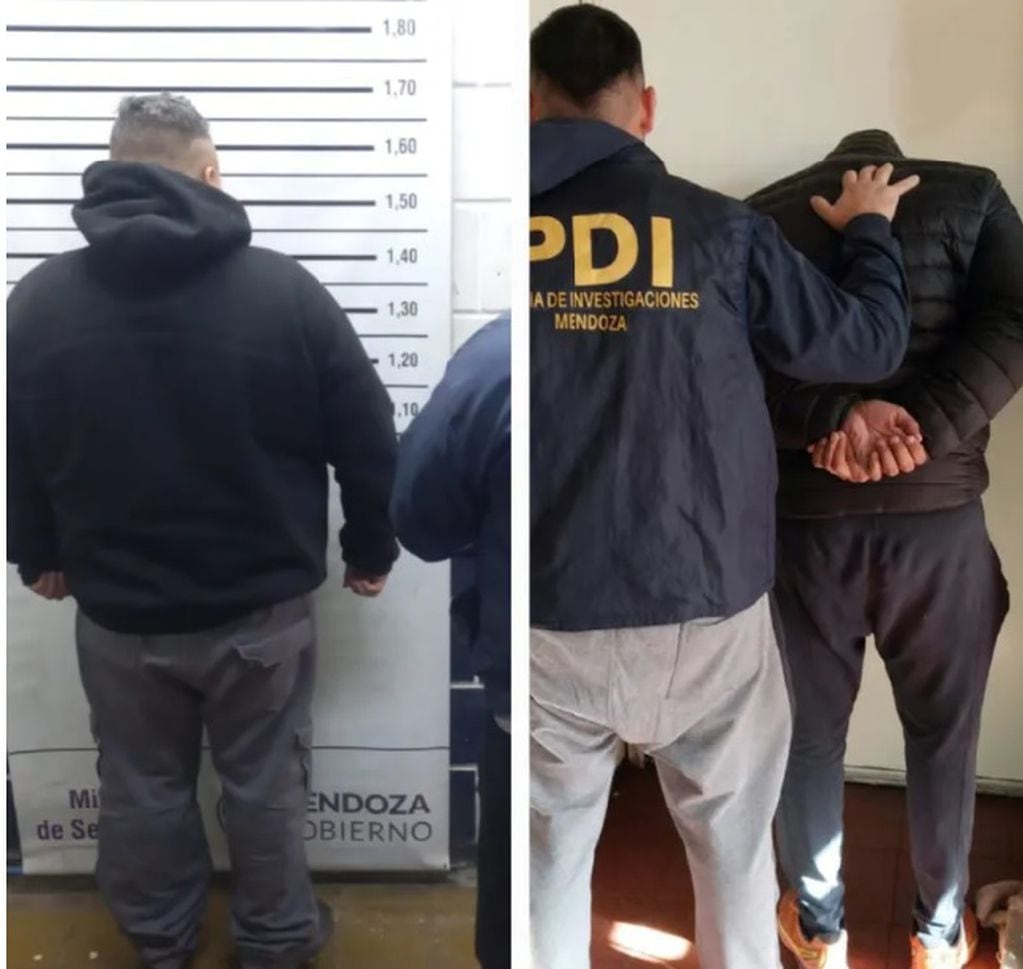 Jorge José Herrera Páez (47), alias “ballena o tiburón” y Guillermo Emanuel Sosa González (41), detenidos por el homicidio del prestamista Matías Miralles.  / Gentileza Ministerio de Seguridad.