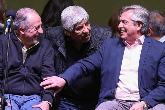 Gremios. Yasky y Moyano se muestran como aliados de Fernández, al menos en esta etapa. (Prensa Frente de Todos)