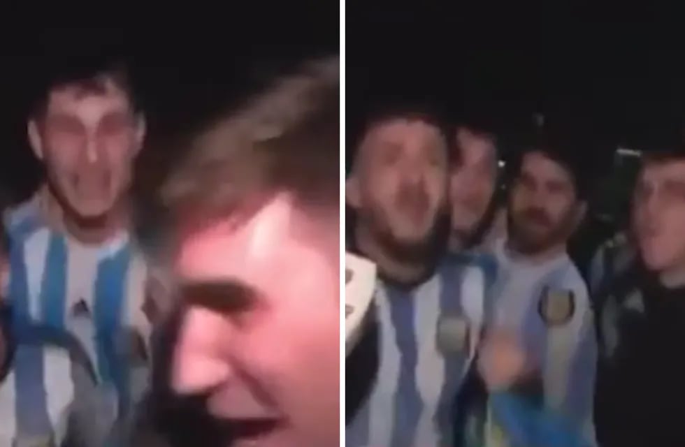 Hinchas argentinos cantaron contra Mbappé y su novia y recibieron el repudio de la prensa francesa. Twitter