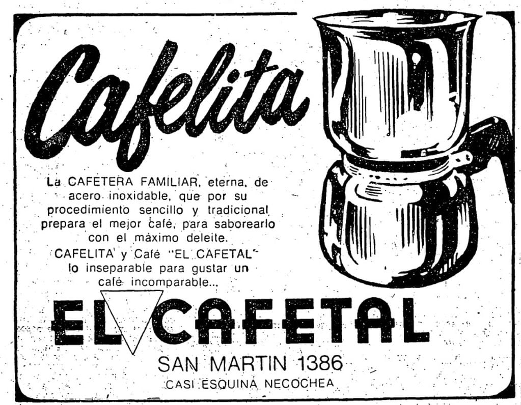 En julio de 1972, El Cafetal en Los Andes promocionaba una cafetera familiar, “eterna” de acero inoxidable.