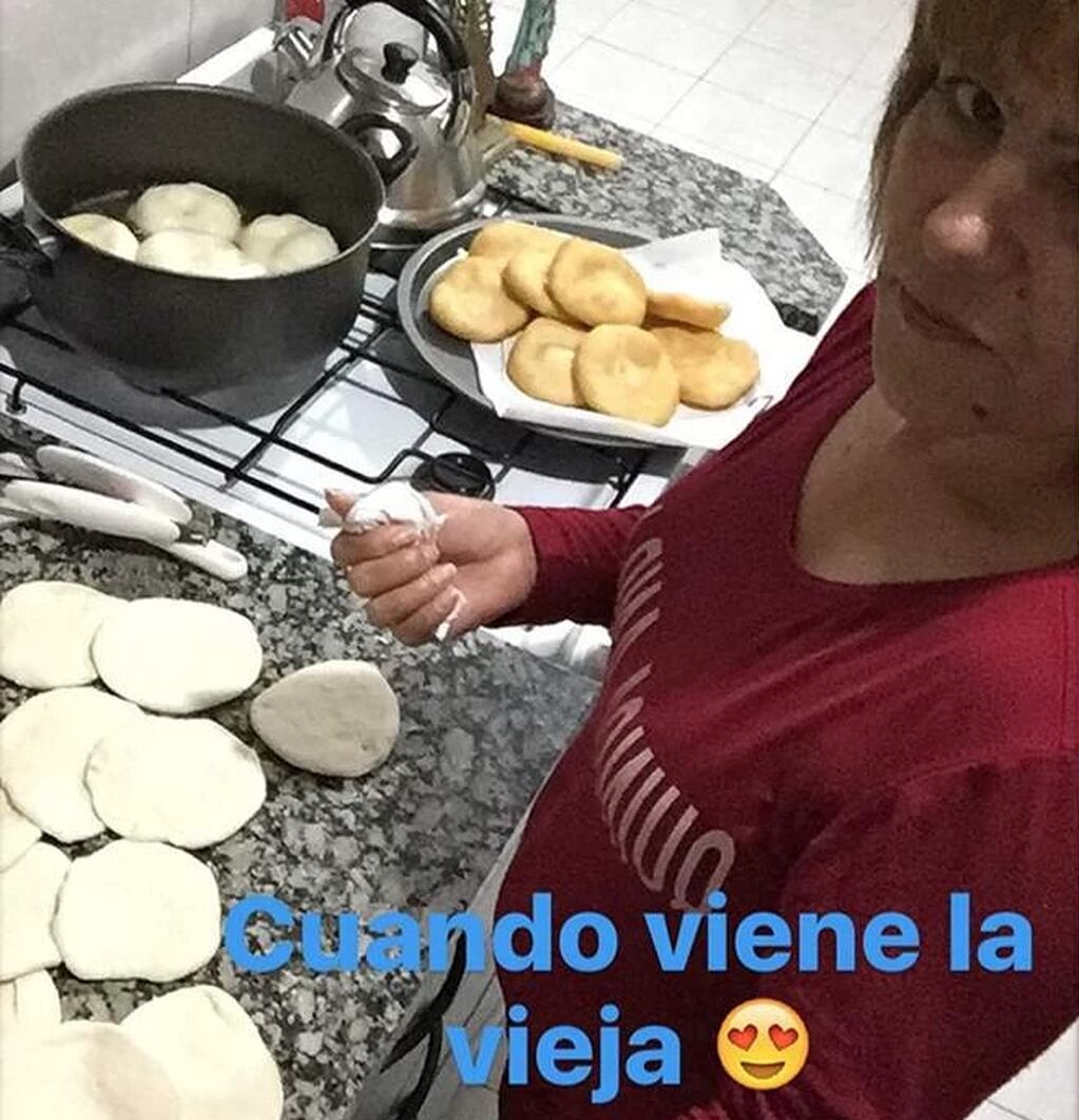 La mamá del Huevo, futbolista de la Selección Argentina, en una de sus historias de Instagram.