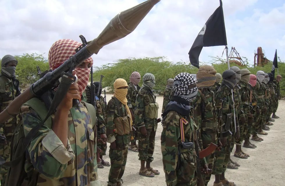 Milicianos del grupo terrorista Al Shabab, afiliados a Al Qaeda, en Somalia.