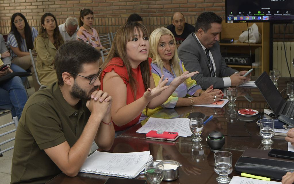 Miembros de los bloques de la Legislatura de Mendoza acompañaron el pedido de informe sobre la situación judicial de la diputada provincial Janina Ortiz, sobre la causa por coacciones que tiene a la exsSecretaria de Gobierno de la Municipalidad de Las Heras
Foto:Orlando Pelichotti