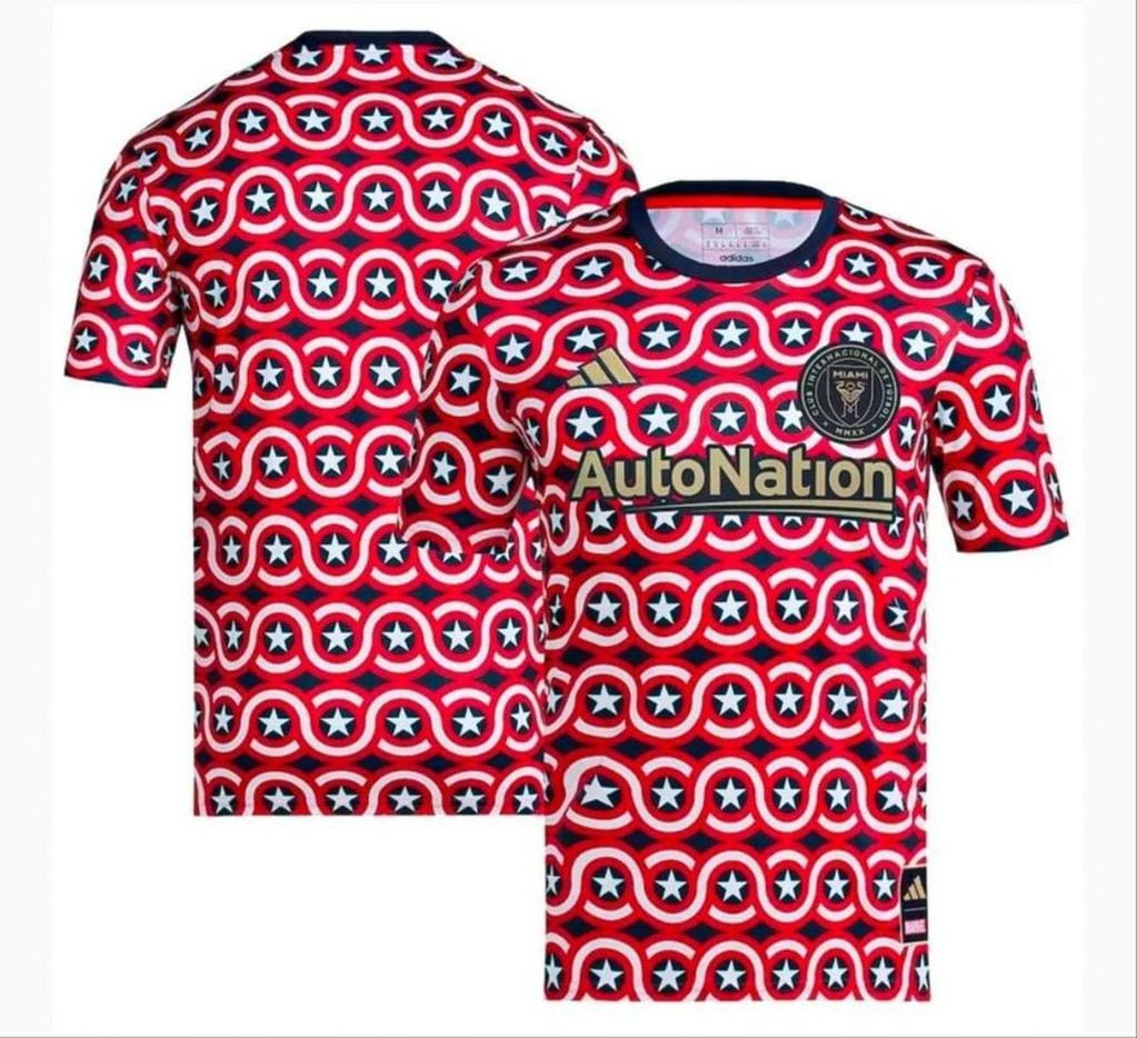 La camiseta que ideó el Inter Miami para el debut de Lionel Messi en la MLS. / Gentileza.