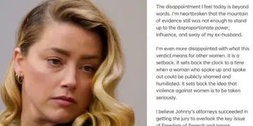 El comunicado de Amber Heard tras el veredicto