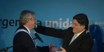 Carlos Zannini junto a Alberto Fernández