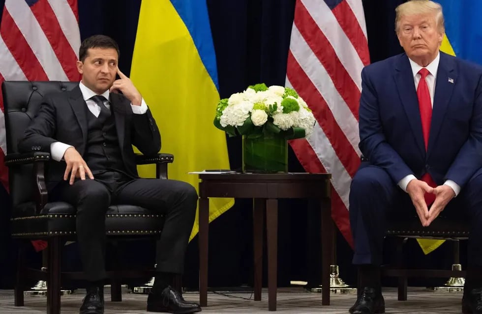 Volodimir Zelenski y Donald Trump, durante un encuentro entre los mandatarios en el periodo de presidencia del estadounidense.