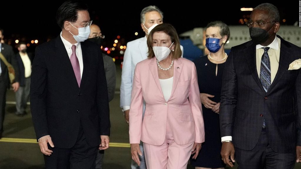 Nancy Pelosi en su visita a Taiwán. 
