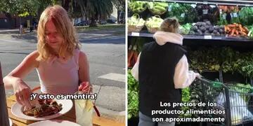 Video: una joven rusa sorprendió en TikTok al comparar precios entre Argentina y su país