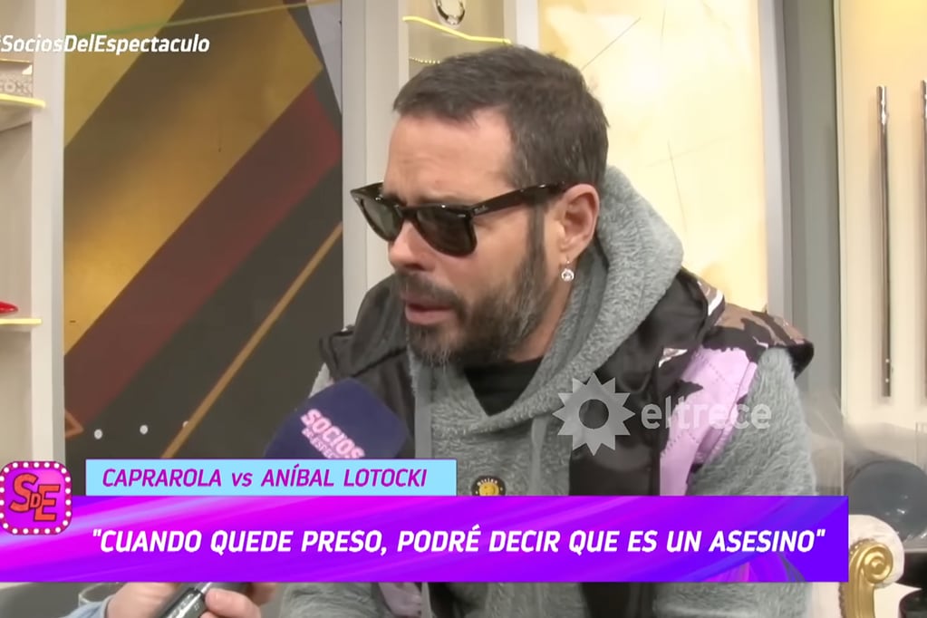 Mariano Caprarola cuando habló en "Socios del espectáculo" sobre Aníbal Lotocki. (Foto: Captura de pantalla)