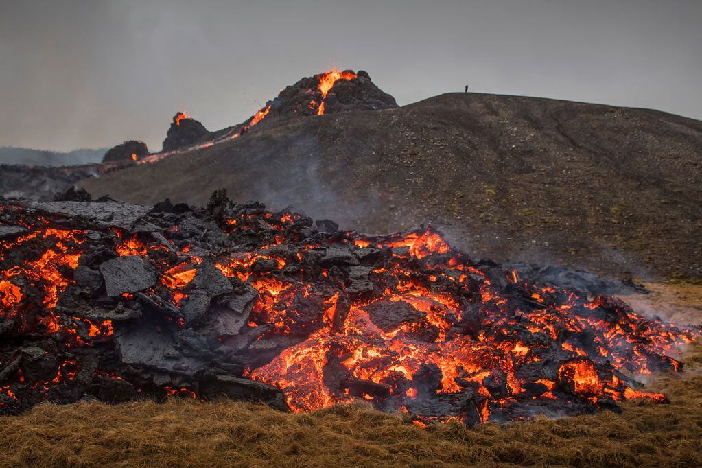 El volcán está ubicado en la peninsula Reykjanes - AP